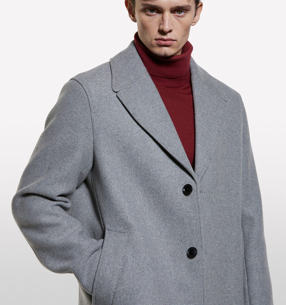 Παλτό μονόπετο ανοιχτό γκρι - παλτό ανδρικά - Γκρι | Sisley image number 4